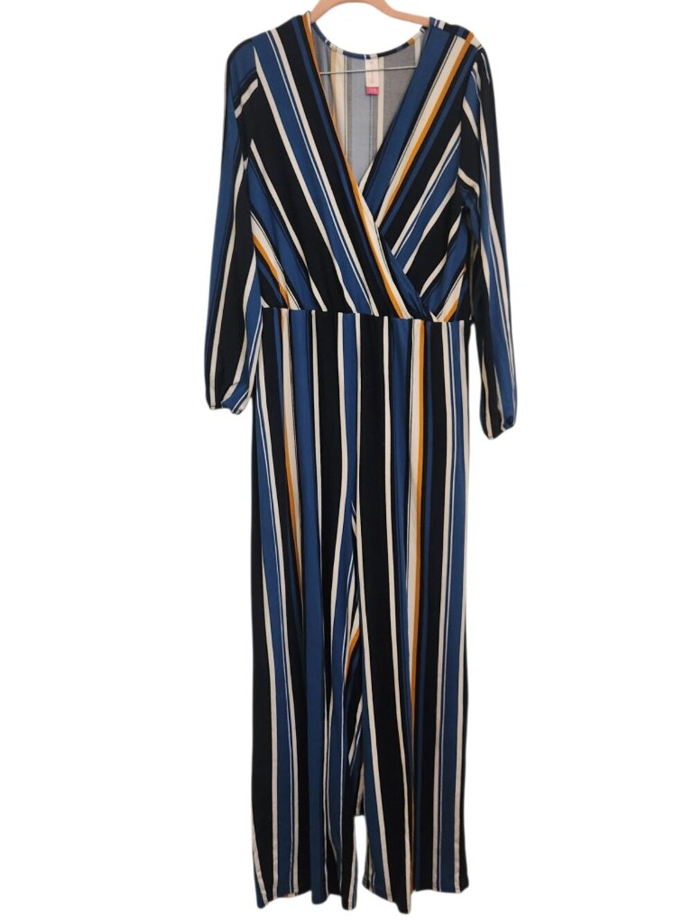 No Boundaries Cold Shoulder Striped Jumpsuit Size XL (15-17) - Picture 2 of 8